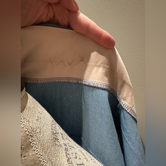 Super Cute Mixed Denim/Poly Blouson Jacket/Tunic - Picture 10 of 10